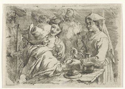 Cartomante com um cliente de Jan van Ossenbeeck