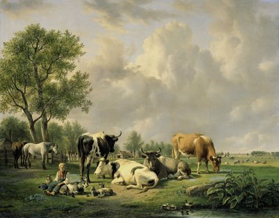 Prado com Animais de Jan van Ravenswaay