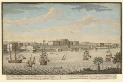 Fort William no Reino de Bengala pertencente à Companhia das Índias Orientais de Inglaterra de Jan van Ryne