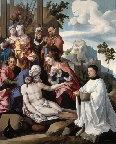 Lamentação de Cristo com um dador de Jan van Scorel