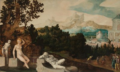 Paisagem com Bathsheba de Jan van Scorel