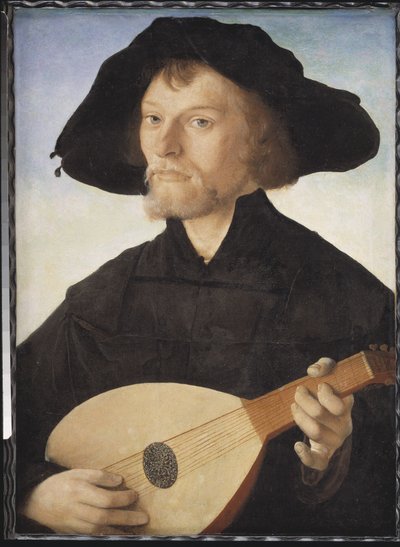 Retrato de um tocador de alaúde de Jan van Scorel