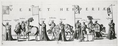 Braços de Castela e Leão na Procissão Fúnebre do Imperador Carlos V, 1559 de Jan van and Doetechum Doetechum the elder