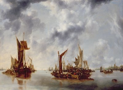 Uma calma de Jan van de Capelle or Cappelle