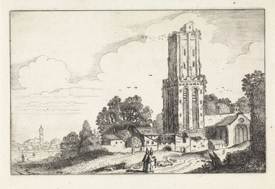 Paisagem com torre de igreja dilapidada
Paisagens (título da série)
Amenissimae aliquot requculae (título da série) de Jan van de Velde (II)
