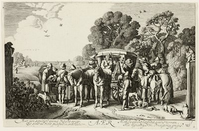 Ar, prato dois de Os Quatro Elementos de Jan van de Velde II