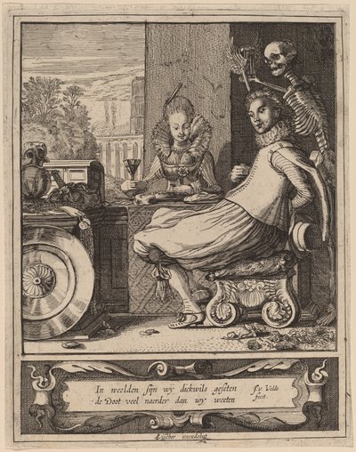 Morte pegando um casal de surpresa de Jan van de Velde II