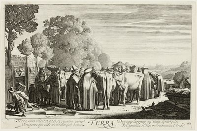 Terra, prato um de Os Quatro Elementos de Jan van de Velde II