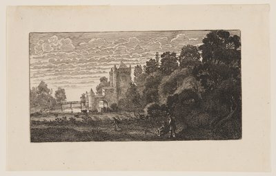 O "Spaernwouder" ou "Amsterdamsche Poort" em Haarlem, de Seis paisagens de Jan van de Velde II