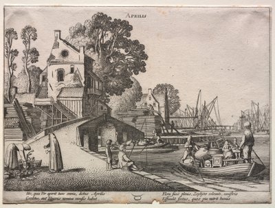 Os doze meses: abril de Jan van de Velde II