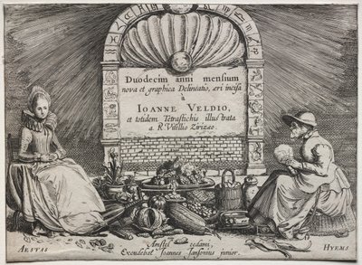 Os Doze Meses: Página de Título de Jan van de Velde II