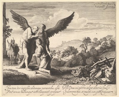 Tobias abençoado pelo cego Tobit, 1620-41. de Jan van de Velde II