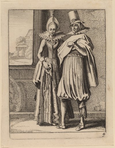 Duas figuras em traje de Jan van de Velde II