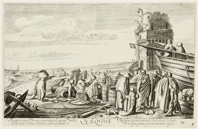 Água, prato três de Os Quatro Elementos de Jan van de Velde II
