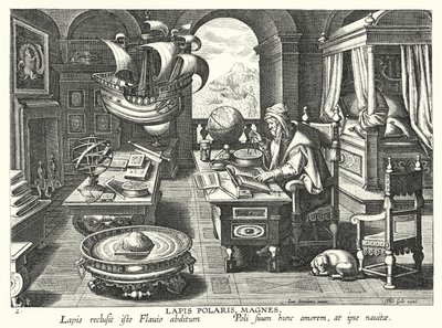 Lapis Polaris Magnes (gravura) de Jan van der Straet