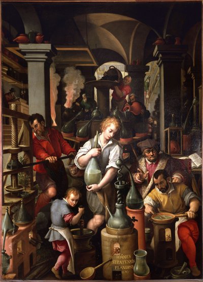 A Oficina do Alquimista de Jan van der Straet