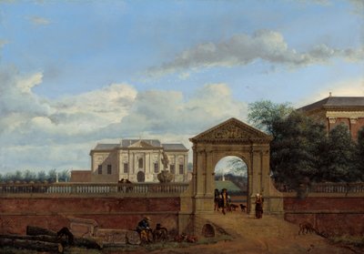 Uma fantasia arquitetônica, c. 1670. de Jan van der Heyden