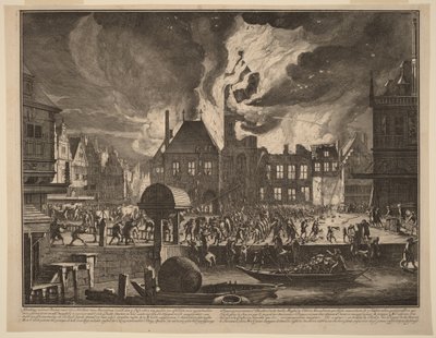 Incêndio da antiga câmara municipal de Amesterdão de Jan van der Heyden
