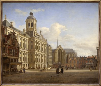 A Barragem com a nova Câmara Municipal de Amesterdão de Jan van der Heyden