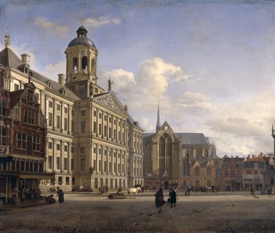 A nova prefeitura, Amsterdã, 1668 de Jan van der Heyden