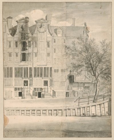 Casa incendiada em Leidsegracht, 1684 de Jan van der Heyden