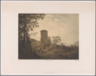 Paisagem italiana com um carro de boi de Jan van der Kaa