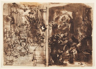 Anunciação (esquerda); Nascimento da Virgem (à direita) de Jan van der Straet, called Stradanus