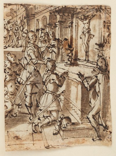 São Giovanni Gualberto e o Crucifixo Milagroso de Jan van der Straet, called Stradanus
