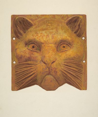Cabeça de gato de ferro fundido de Jane Iverson