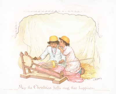 Meninos Árabes, Cartão De Natal (chromolitho) de Jane M. Dealy