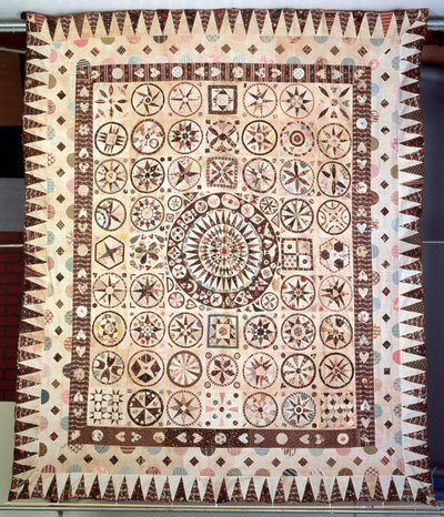 Colcha de retalhos, Irlanda, 1850-60 (têxtil) de Jane Pizar
