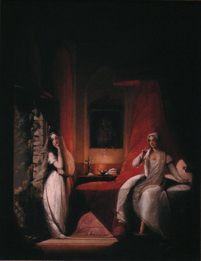 Uma cena do romance de Laurence Sterne "Uma viagem sentimental através de França e Itália". de Jane Stuart