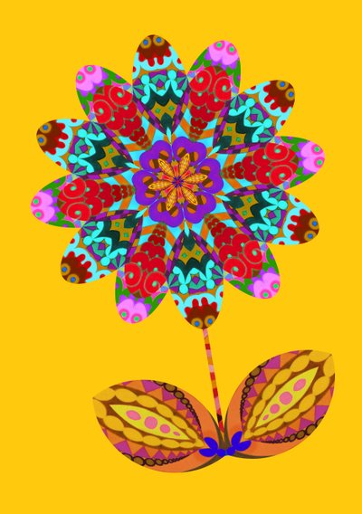 Corte de flores em amarelo, 2020 de Jane Tattersfield