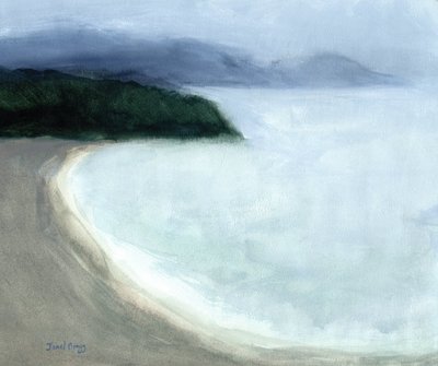 Coastal Dreaming III, c.2022 (aguarela sobre papel) de Janel Bragg