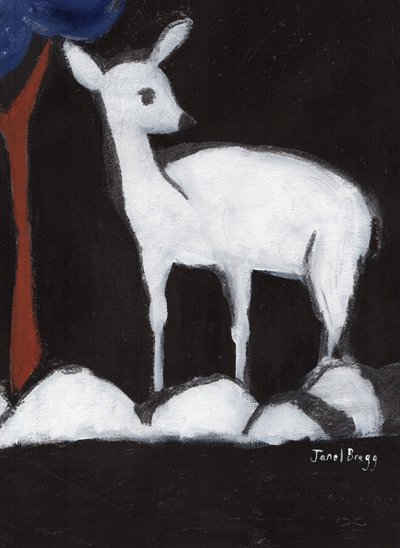 Veado de Washington Park II, c.2017 (carvão, gesso e caseína sobre papel) de Janel Bragg
