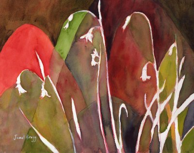 Snow Drops at the Gentry House, c.2018 (aguarela e caseína sobre papel) de Janel Bragg