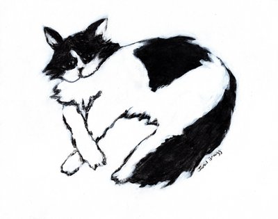Thomas Lounging II, c. 2019 (técnica mista sobre papel) de Janel Bragg