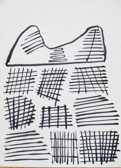 Desenho, 2015 (tinta sobre papel) de Janet McKenzie