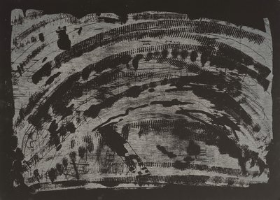 Poisoned Earth II, 2013 (xilogravura motosserra) de Janet McKenzie