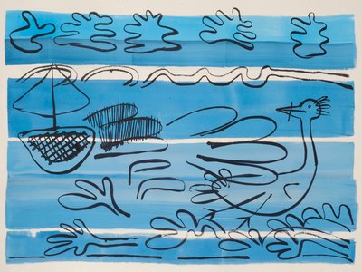 Vela Costa Oeste, 2015 (aguarela e tinta) de Janet McKenzie