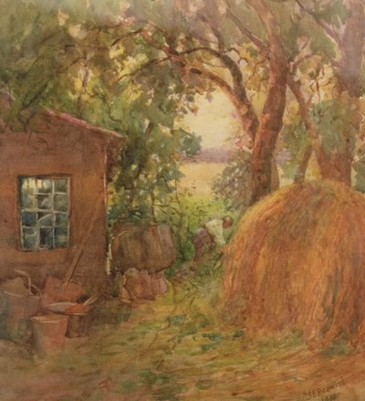 Canto de um Rickyard, 1910 (wc) de Janie E. Beamish