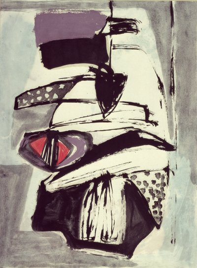 Composição (aguarela e guache sobre papel) de Jankel Adler
