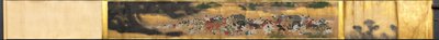 Pessoas fugindo de um incêndio de Japan, Edo period
