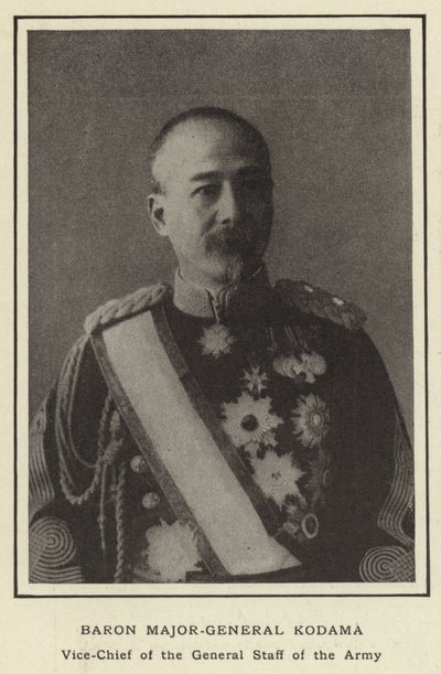 Baron Major-General Kodama, Vice-Chefe do Estado Maior do Exército de Japanese Photographer