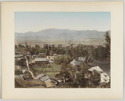 Kyoto, Japão (foto a p/b colorida à mão) de Japanese Photographer