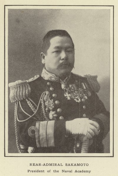 Contra-almirante Sakamoto, presidente da Academia Naval de Japanese Photographer