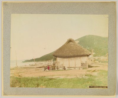 Sumaura, perto de Kobe, Japão (foto colorida à mão a preto e branco) de Japanese Photographer