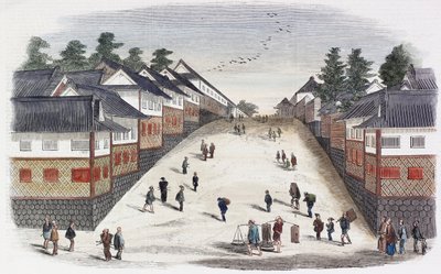 Uma rua em Princes Quarter, Jeddo de Japanese School