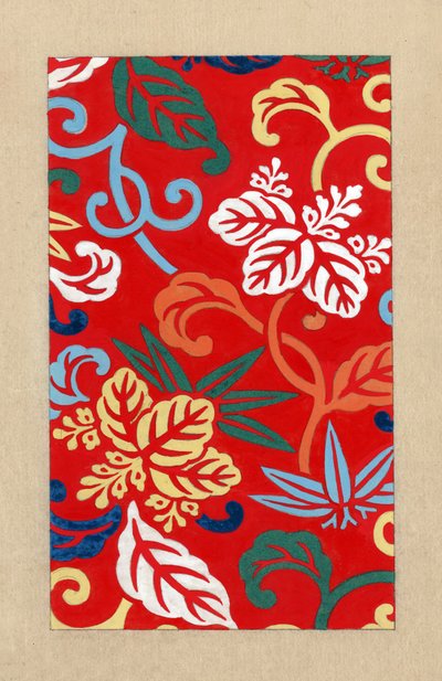 Design para a confecção de quimonos utilizando o método Nishike de impressão em bloco de madeira (impressão em bloco de madeira colorida à mão) de Japanese School