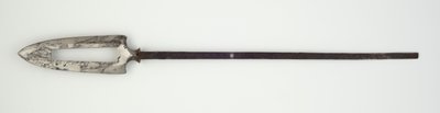 Cabeça de um Yari, ou lança de forma de Togari-Ya (em forma de coração) (aço) de Japanese School